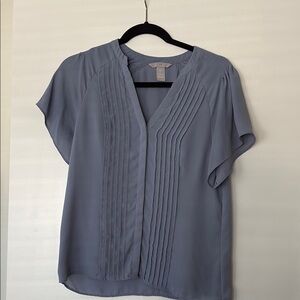 H&M Light Blue Pleated Blouse